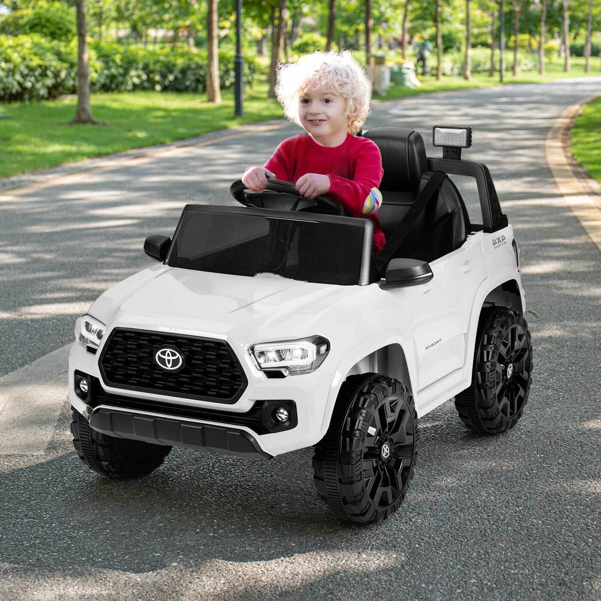 Licensed Toyota Tacoma Ride-On Car for Kids with MP3 Player - 12V Electric Vehicle by Kimbosmart