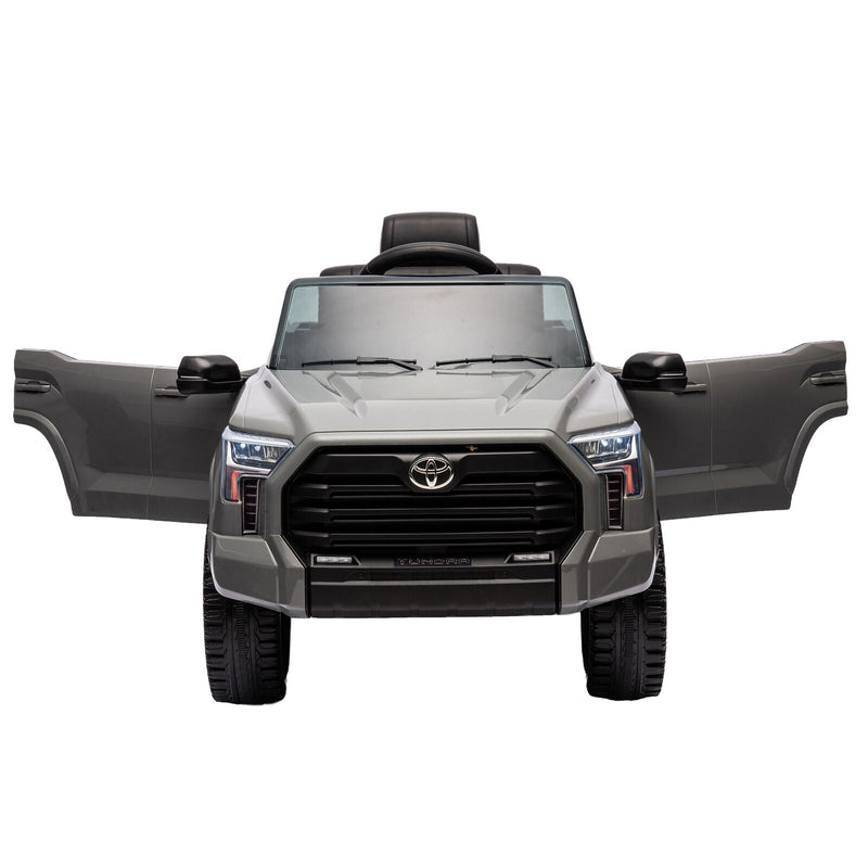 Licensed Toyota Tundra Grey 12V Kids Ride On Pickup Truck with 3 Speeds and Dual Motors