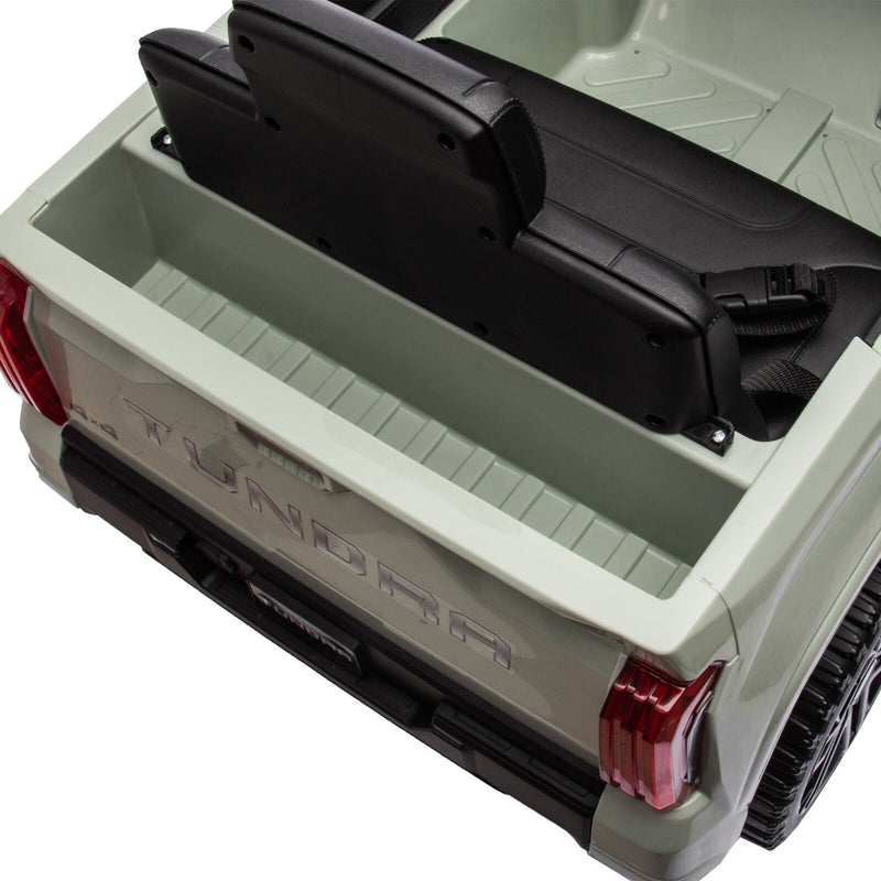 Licensed Toyota Tundra Olive 12V Kids Ride On Pickup Truck with 3 Speeds and Dual Motors