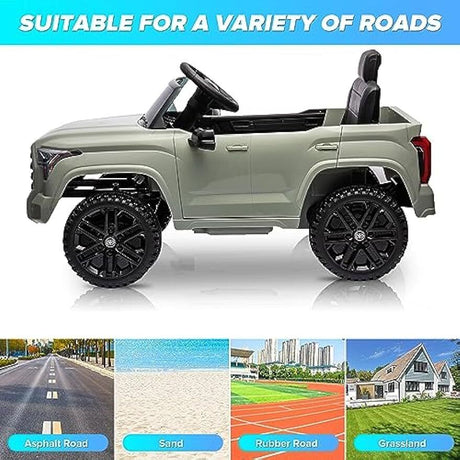 Licensed Toyota Tundra Pickup 12V Battery Powered Ride-On Truck for Kids