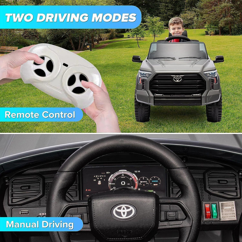 Licensed Toyota Tundra Pickup 12V Battery Powered Ride-On Truck for Kids