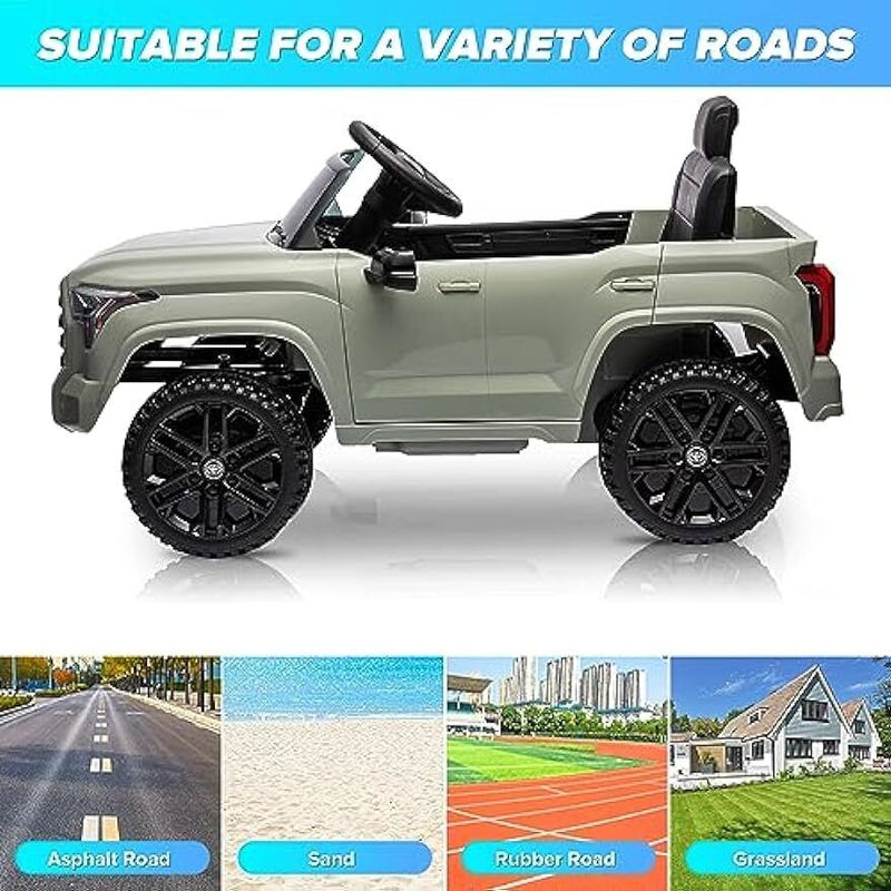 Licensed Toyota Tundra Pickup Electric Car for Kids - 12V 2-Seater Ride On Truck