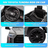 Licensed Toyota Tundra Pickup Electric Car for Kids - 12V 2-Seater Ride On Truck