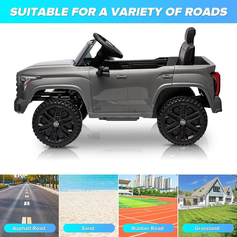 Licensed Toyota Tundra Pickup Electric Car for Kids - 12V 2-Seater Ride On Truck