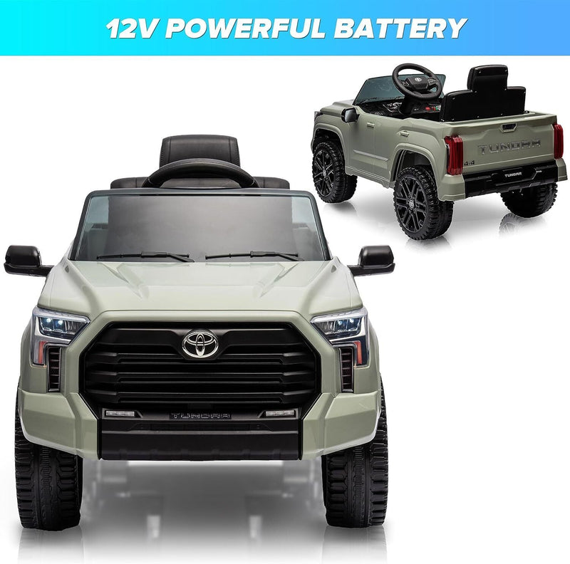 Licensed Toyota Tundra Pickup Electric Car for Kids - 12V 2-Seater Ride On Truck