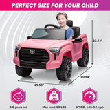Licensed Toyota Tundra Pickup Electric Car for Kids - 12V 2-Seater Ride On Truck