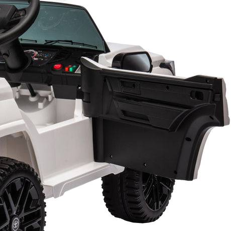 Licensed Toyota Tundra White 12V Kids Ride On Car with 3 Speeds and Dual Motors