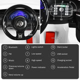 Licensed Volkswagen Beetle 12V Ride On Car for Kids with Remote Control and Music - White