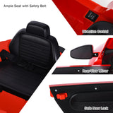 Licensed Volkswagen Beetle 12V Ride-On Car with Remote Control and Music - Red