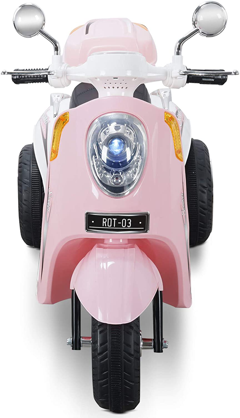 Light Pink Motorcycle Toy Trunk with Key Switch - Perfect for Boys & Girls