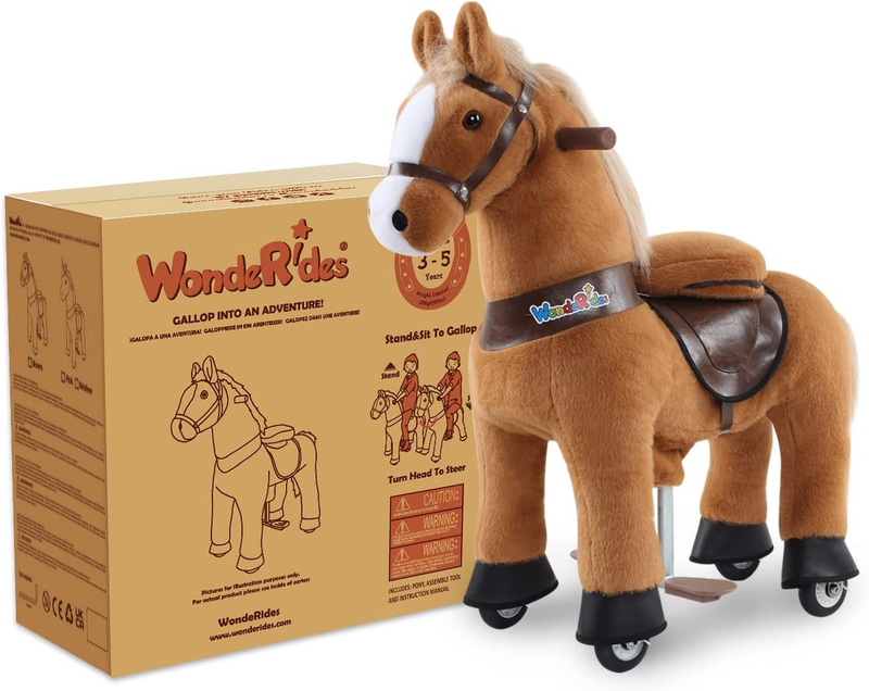 Little Riders' Dream: Mini Horse Toy for Kids Ages 3-5 (30.1 Inches Tall)