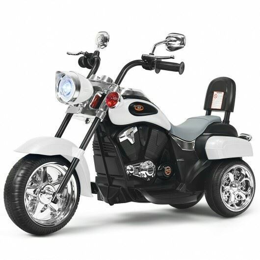 Long-Lasting 6V White Children's Motorcycle for Endless Fun