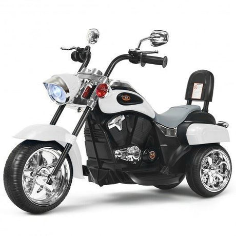 Long-Lasting 6V White Children's Motorcycle for Endless Fun