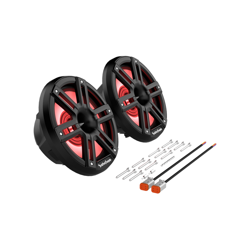 M2 8” Color Optix™ Marine 2-Way Horn Speakers (Black)
