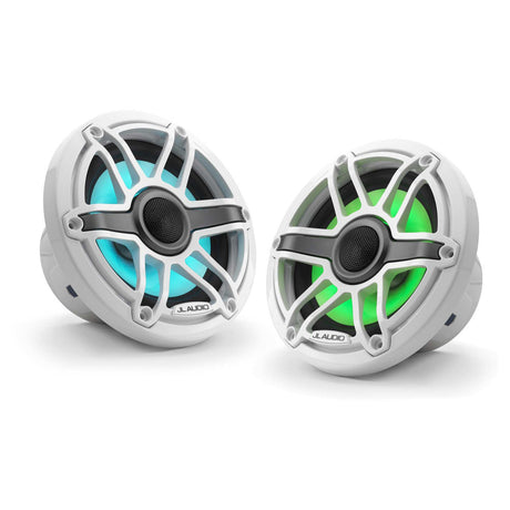 JL Audio M6-650X-S-GwGw 6.5" Marine Coaxial Speakers - Gloss White Sportes Grills (Pair) JL Audio