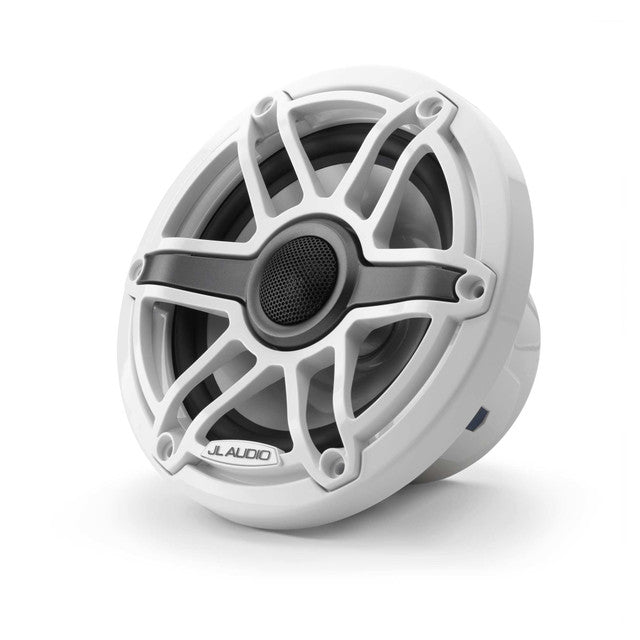 JL Audio M6-650X-S-GwGw 6.5" Marine Coaxial Speakers - Gloss White Sportes Grills (Pair)