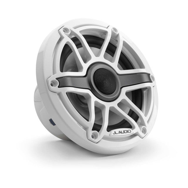 JL Audio M6-650X-S-GwGw 6.5" Marine Coaxial Speakers - Gloss White Sportes Grills (Pair)