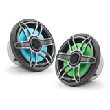 JL Audio M6-770X-S-GmTi 7.7" 250W Marine Coaxial Speakers-Gloss White Sports Grills (Pair)