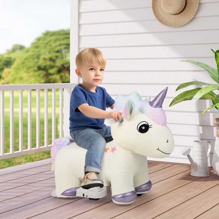 Magical Electric Unicorn Ride-On Toy with Music and Handlebars for Kids