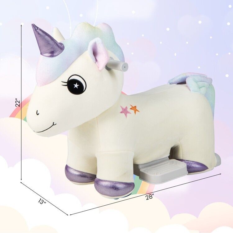 Magical Electric Unicorn Ride-On Toy with Music and Handlebars for Kids