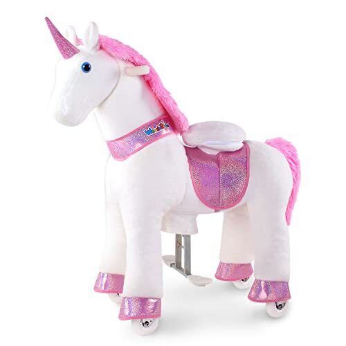 Magical Pink Unicorn Ride-On Toy for Kids Ages 4-9