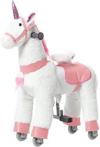 Magical Unicorn Ride-On Toy for Kids Ages 3-6 - Premium Small White Design
