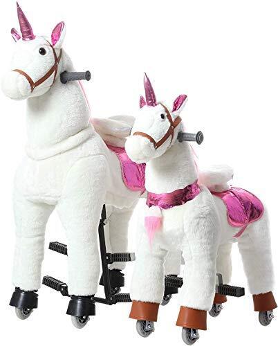 Magical Unicorn Ride-On Toy for Kids Ages 3-6 - Premium Small White Design