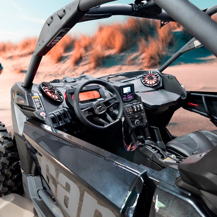 Can-Am Maverick X3 Dashboard Panel Loaded with 6.5" Speaker and RGB Lights