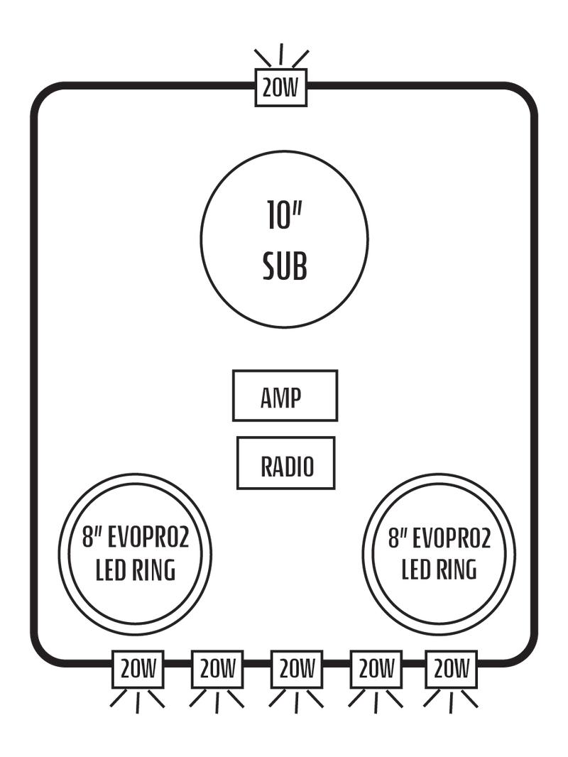 2014-20 Can-Am Commander / 2014-18 Maverick Stereo Tops (2-Seat)