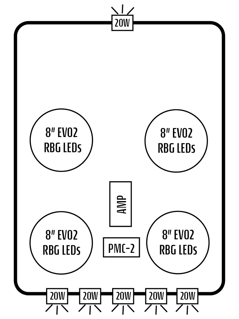 2021+ Can-Am Commander MAX / 2019+ Maverick Sport MAX Stereo Tops (4-Seat)