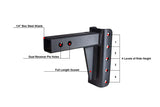 Bulletproof Medium Duty 4” Drop/Rise Hitch 2" Box Steel Shank