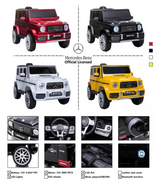 Mercedes Benz 12V Electric Kids Ride-on Car with Remote Control and MP3 Player in Burgundy, White, and Yellow