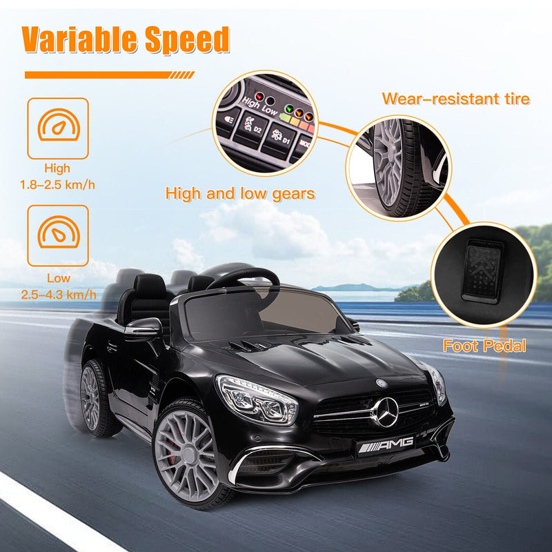 Licensed Mercedes-Benz Electric Ride-On Car for Kids with Remote Control - 12V Powered Toy Vehicle