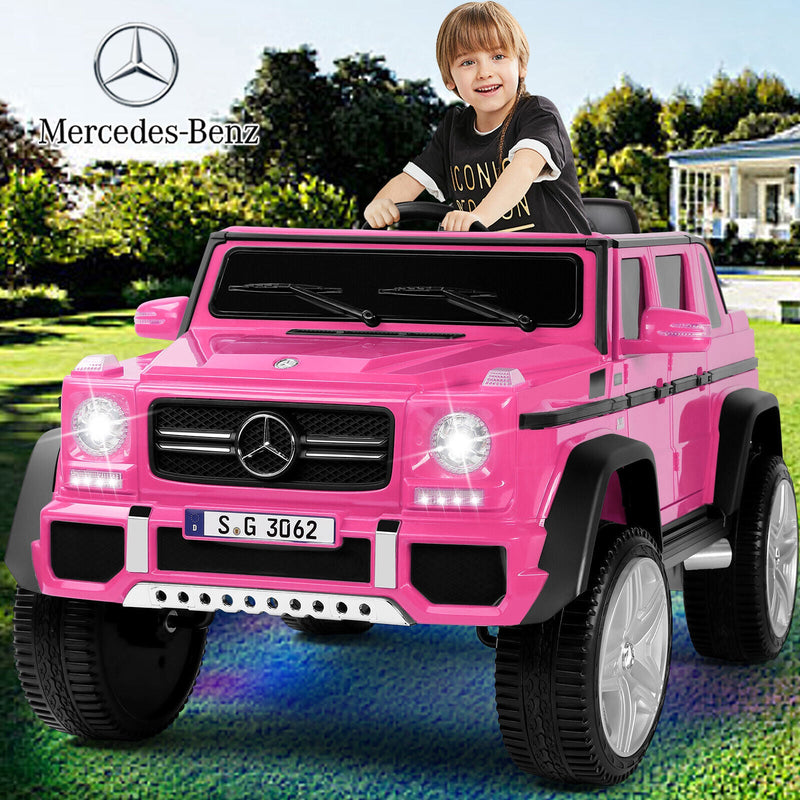 Mercedes-Benz Electric Ride On Car for Kids - 3 Speeds, LED Lights, Bluetooth, and Remote Control