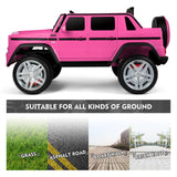 Mercedes-Benz Electric Ride-On Car for Kids with 3 Speeds, LED Lights, and RC Control - Pink