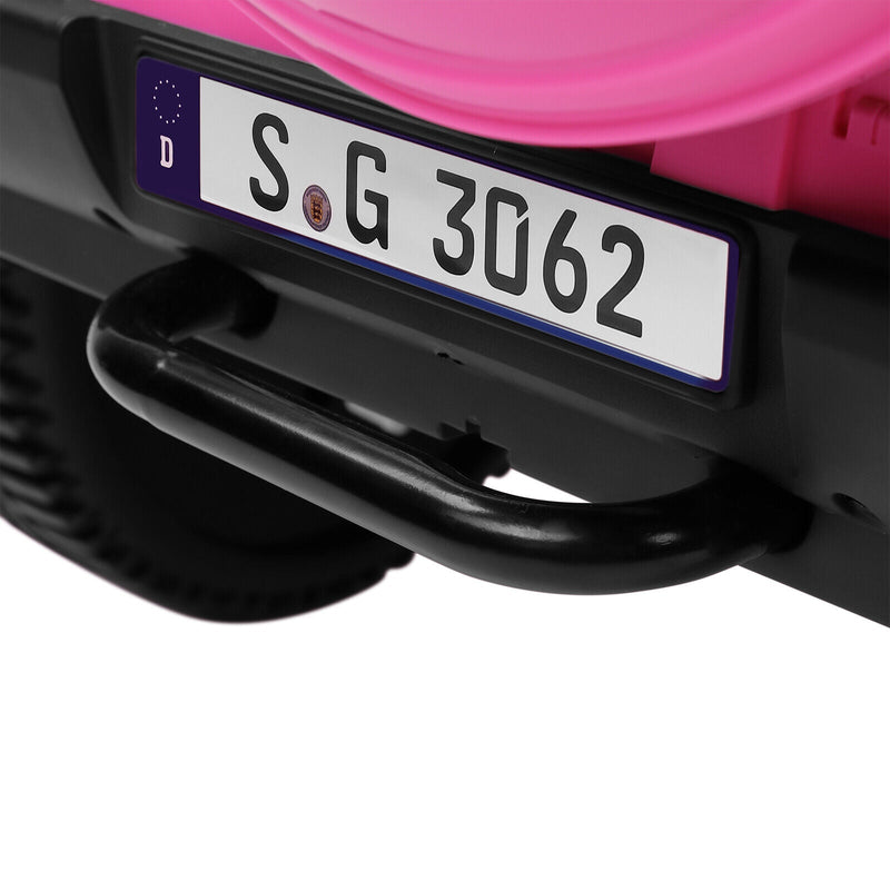 Mercedes-Benz Electric Ride-On Car for Kids with 3 Speeds, LED Lights, and RC Control - Pink