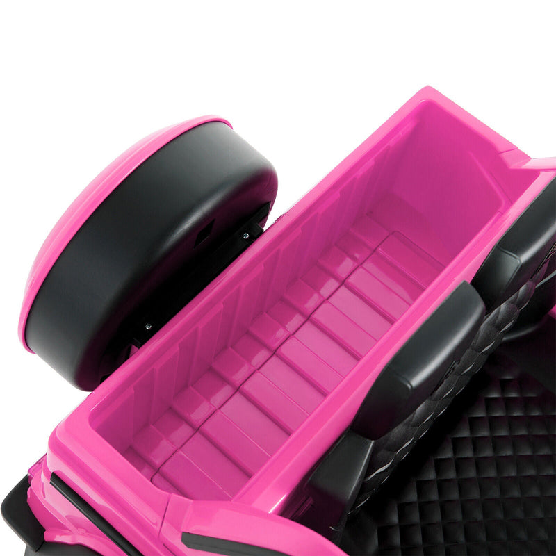 Sparkle and Cruise: 12V Pink Electric Ride-On Truck with Music, LED Lights, and Remote Control for Girls
