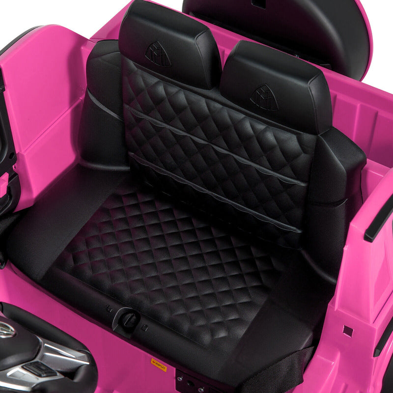 Sparkle and Cruise: 12V Pink Electric Ride-On Truck with Music, LED Lights, and Remote Control for Girls