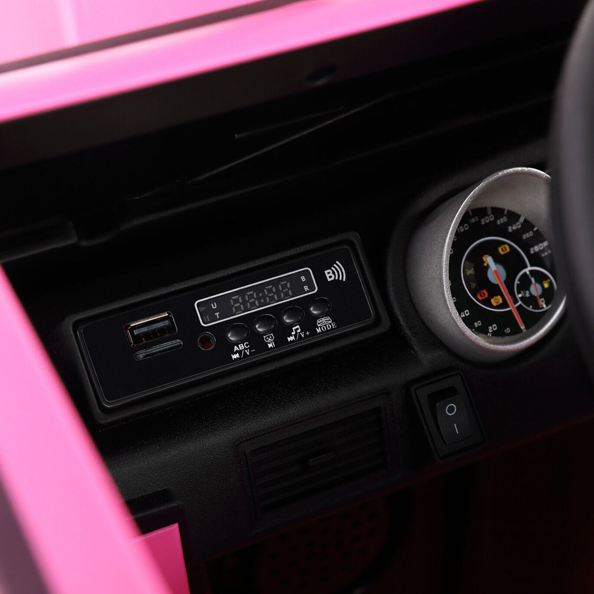 Sparkle and Cruise: 12V Pink Electric Ride-On Truck with Music, LED Lights, and Remote Control for Girls