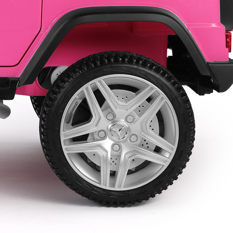 Sparkle and Cruise: 12V Pink Electric Ride-On Truck with Music, LED Lights, and Remote Control for Girls