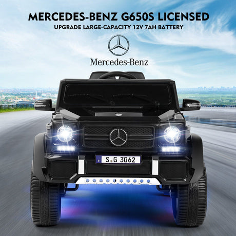 Mercedes-Benz Kids Ride-On Car with 3 Speeds, LED Lights, Music, and Remote Control - 12V Battery Powered