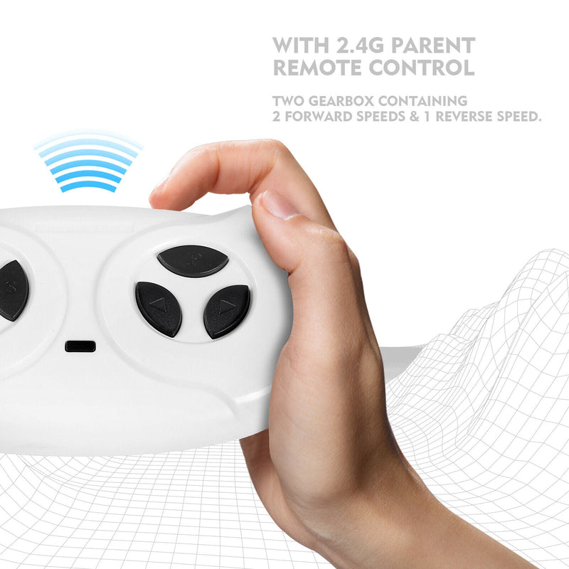 Mercedes-Benz Kids Ride-On Car with 3 Speeds, LED Lights, Music, and Remote Control - 12V Battery Powered