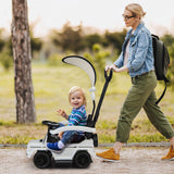 Mercedes Benz G350 3-in-1 Push Car: Stroller, Sliding Car, and Canopy in White