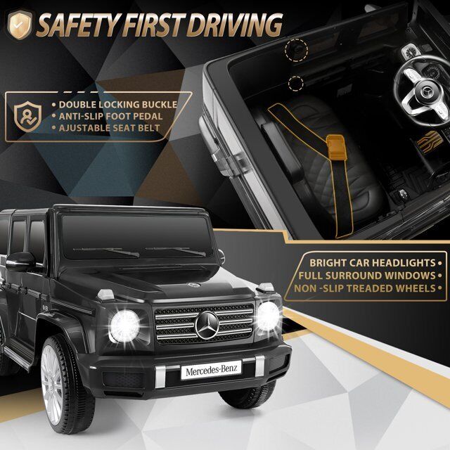 12V Licensed Mercedes-Benz G500 Electric Ride-On Car for Kids with Remote Control