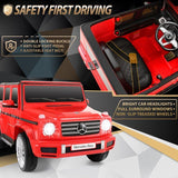 Licensed Mercedes-Benz G500 4WD Kids Ride-On Car with Remote Control and LED Lights - 12V