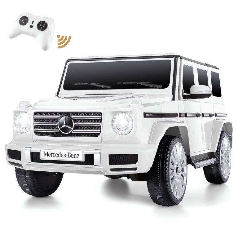 Licensed Mercedes-Benz G500 4WD Kids Ride-On Car with Remote Control and LED Lights - 12V
