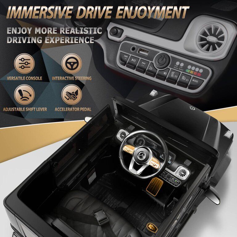 Licensed Mercedes Benz G500 4WD Electric Ride-On Car for Kids with Remote Control and MP3 Player