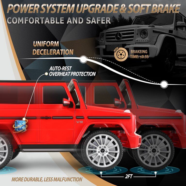 Licensed Mercedes Benz G500 4WD Electric Ride-On Car for Kids with Remote Control and MP3 Player