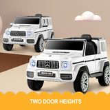 Mercedes-Benz G63 Kids Ride On Car AMG with Music, LED Lights, and AUX - 12V, White