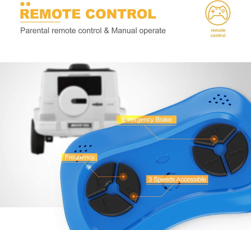 Mercedes-Benz G63 Kids Ride On Car AMG with Music, LED Lights, and AUX - 12V, White